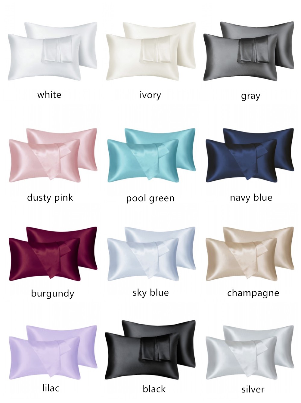 2pcs/lot Solid Silky Satin Ski - đánh giá và giá Skincare Queen