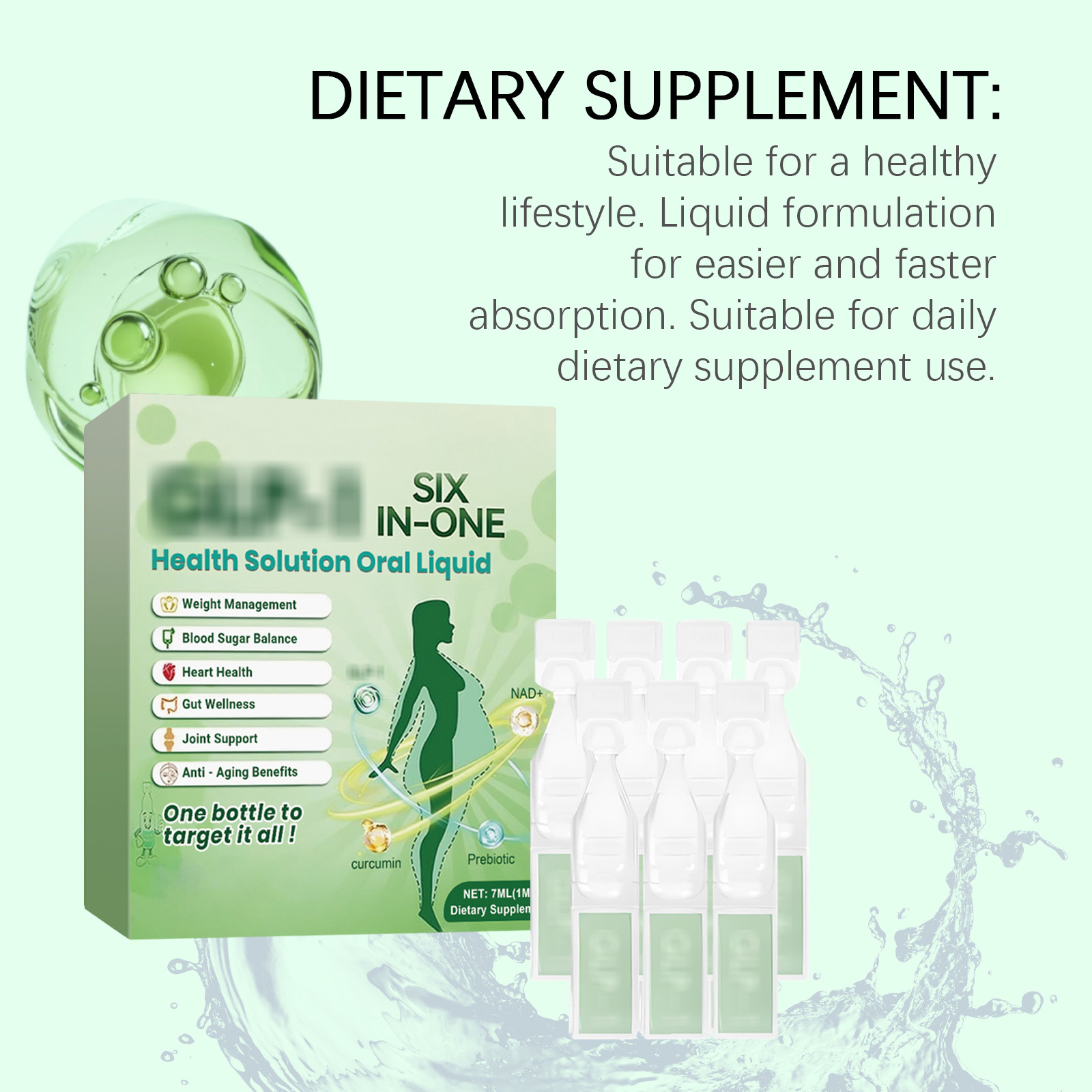 GLP-1 Six in One Slimming Drop - đánh giá và giá Skincare X7